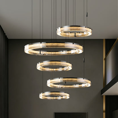 Luxury Villa Duplex Loft Living Room Chandelier