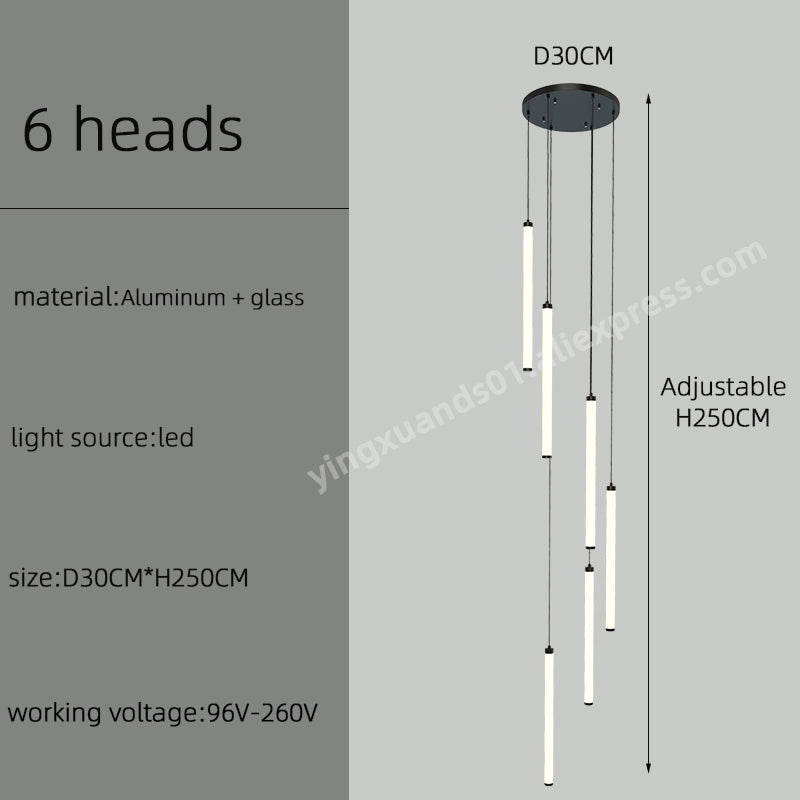 Modern Luxury Staircase LED Chandelier