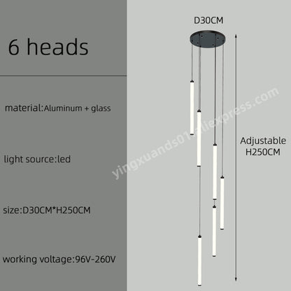 Modern Luxury Staircase LED Chandelier