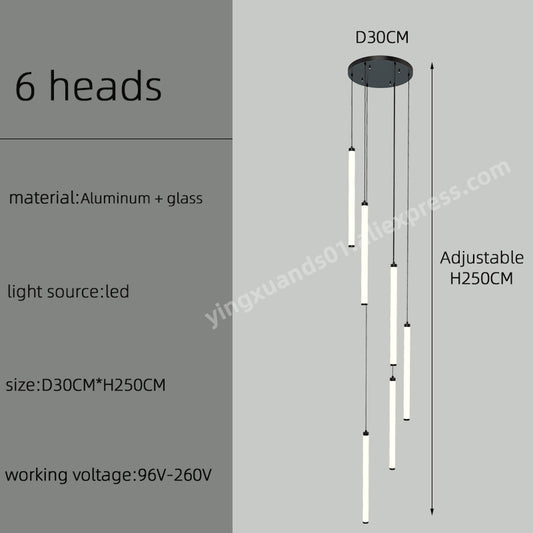 Modern Luxury Staircase LED Chandelier