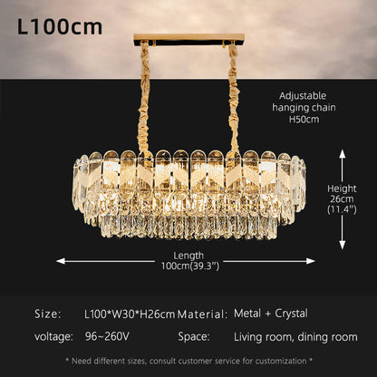 Luxury Living Room LED Crystal Ceiling Chandelier