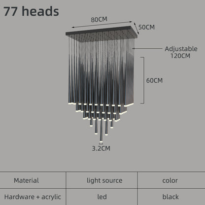 Nordic Minimalist Black Conical LED Pendant Light