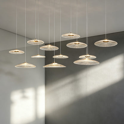 Modern Luxury Glass Chandelier Bar Kitchen Island Table Ripple Water Glass Pendant Lamp Art High Ceiling Hanging Lights