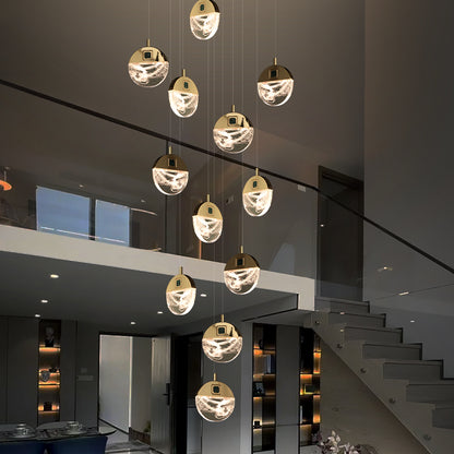 Luxury Stair Crystal LED Ceiling Chandelier