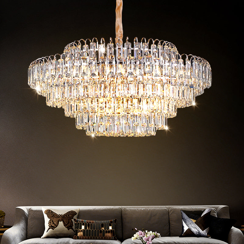 Modern Luxury Iron Crystal Chandelier
