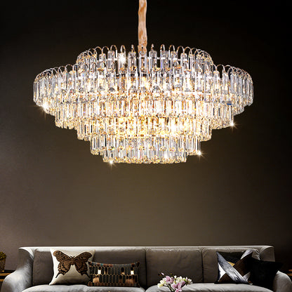 Modern Luxury Iron Crystal Chandelier