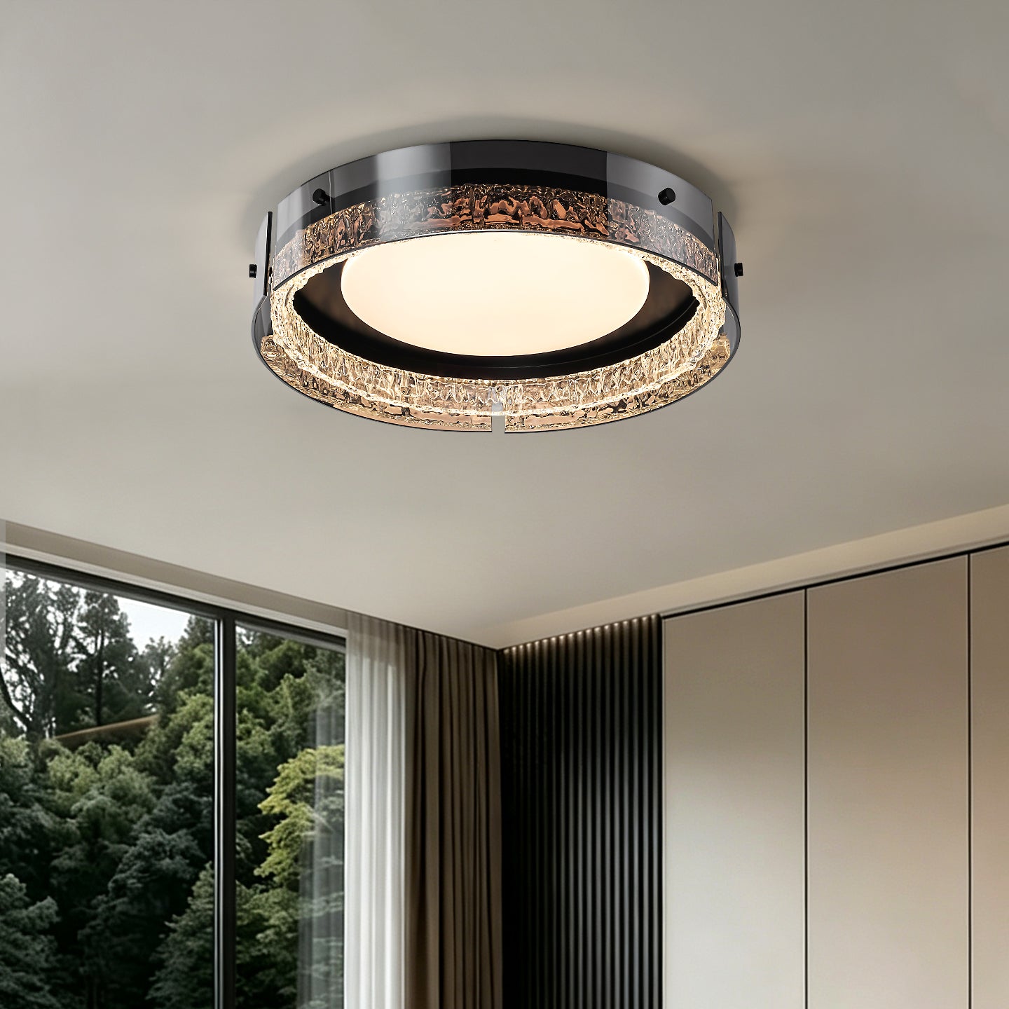 Modern Luxury Round Flush Mount Ceiling Light