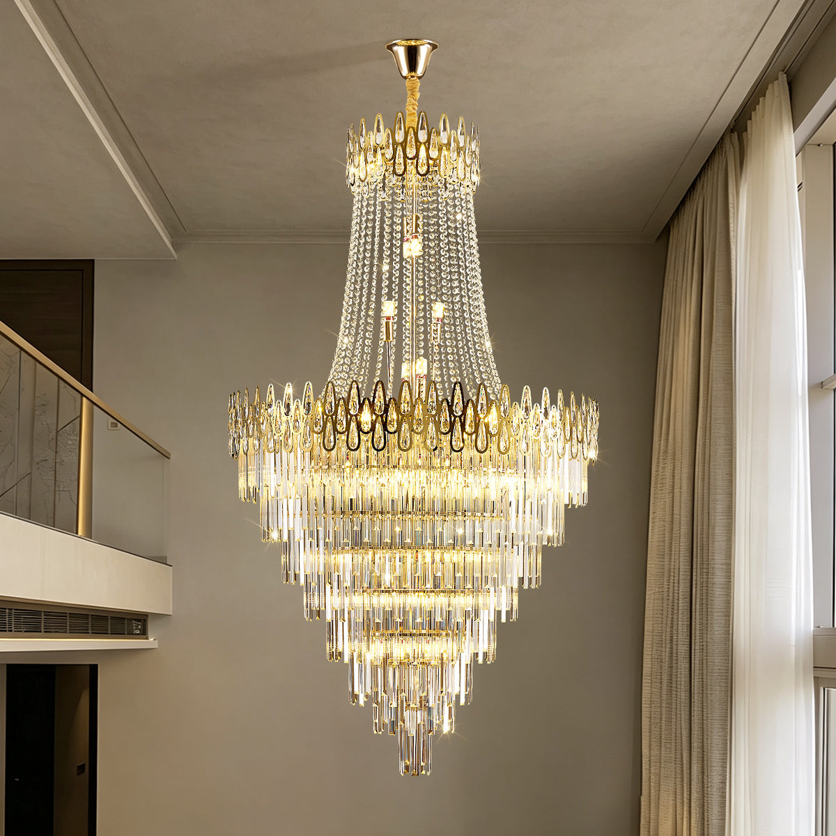 Luxury Villa Hall Duplex Loft Staircase Pendant Light