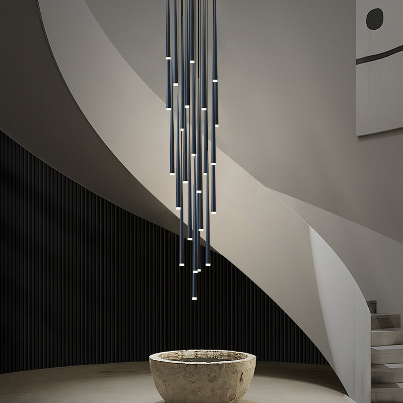 Nordic Minimalist Black Conical LED Pendant Light