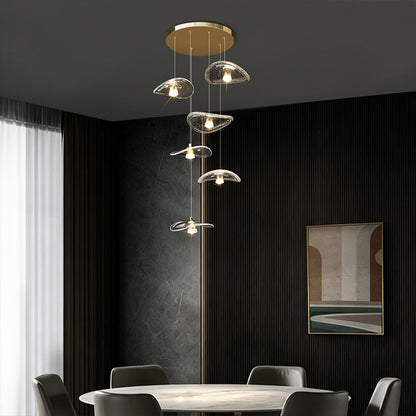Staircase Duplex Loft Pendant Light Rotating Staircase Light Glass Pendants Lighting Modern Ceiling Chandelier