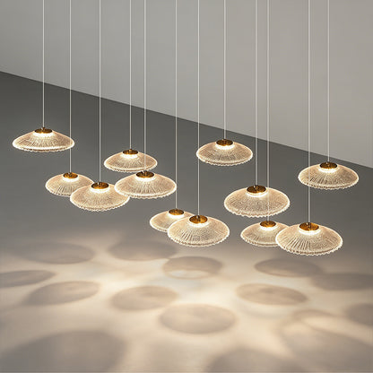 Ripple Water Glass Chandelier Dining Table Kitchen Dining Room Art Chandelier Island Bar Pendant Lamp