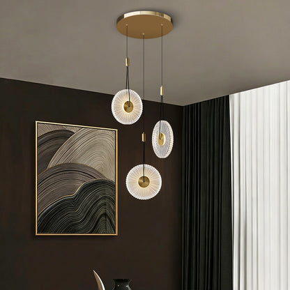Modern Minimalist Stairs Chandelier Rotating Staircase Hanging Lights Acrylic Luxury Villa High Ceiling Pendent Light Lustre