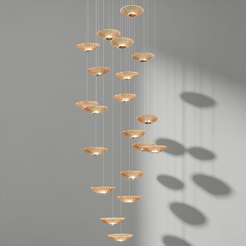 Modern LED Stair Designer Glass Pendant Light