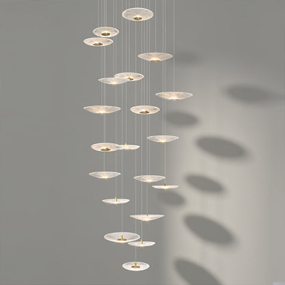 Modern Glass Stair Chandelier Villa Duplex Loft Ceiling Hanging Light