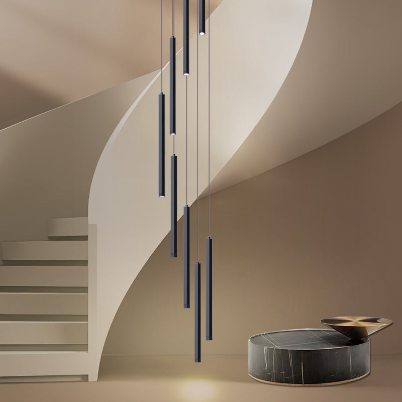 Modern LED Stair Pendant Light Villa Duplex Ceiling Hanging Lamps
