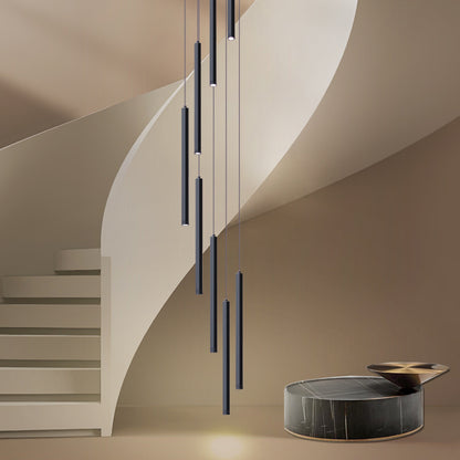 Modern LED Stair Pendant Light Villa Duplex Ceiling Hanging Lamps