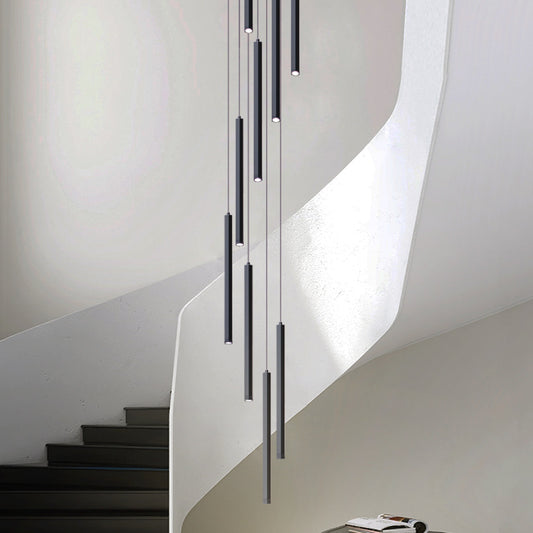 Modern LED Stair Pendant Light Villa Duplex Ceiling Hanging Lamps