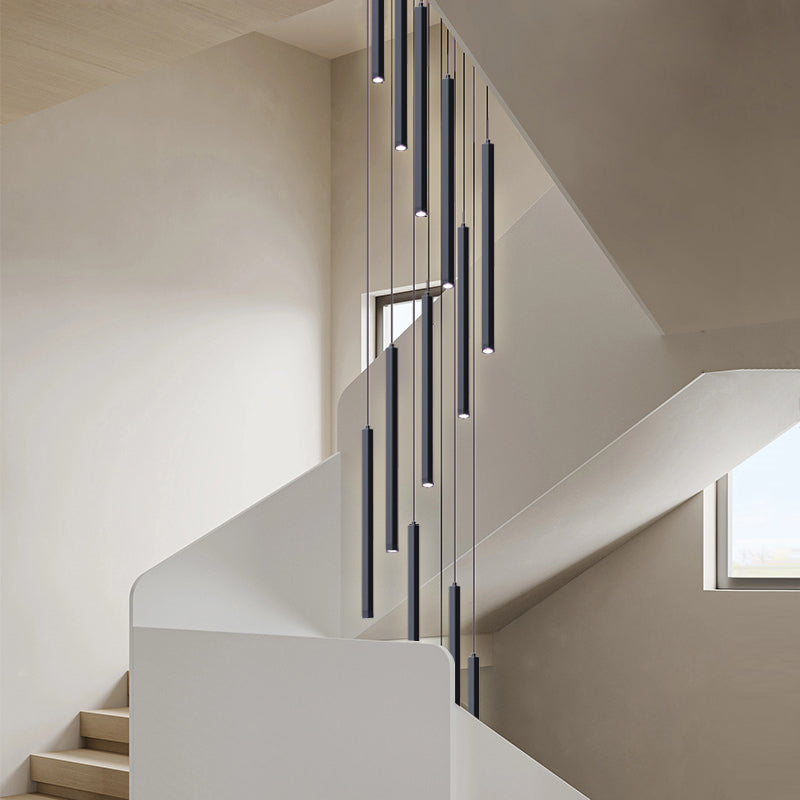 Modern LED Stair Pendant Light Villa Duplex Ceiling Hanging Lamps