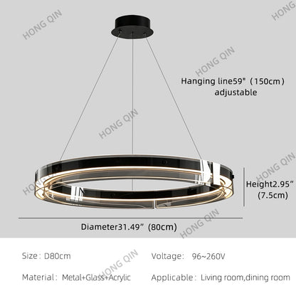 Modern Living Room Villa Dining Room Ring Chandelier