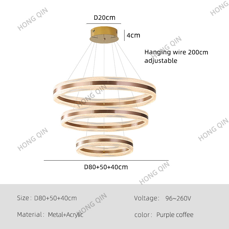 Modern Luxury Simple Circular Pendant Lamp