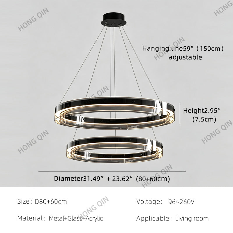 Modern Living Room Villa Dining Room Ring Chandelier