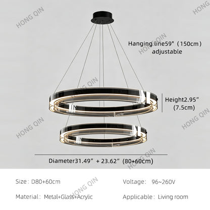 Modern Living Room Villa Dining Room Ring Chandelier