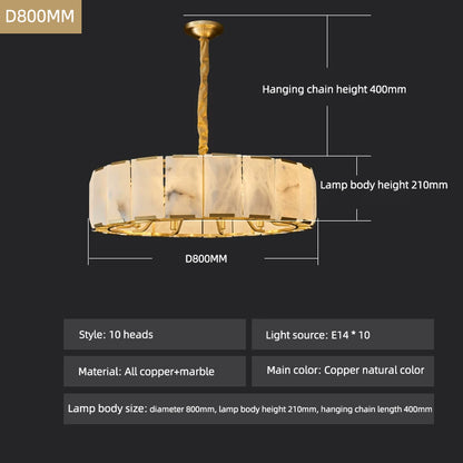 Luxury Natural Marble Living Room Pendant Light ﻿