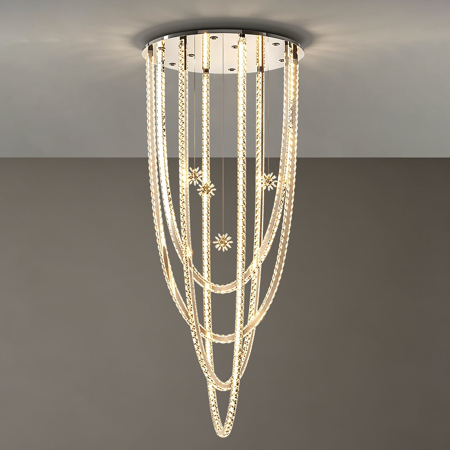 Luxury Villa Duplex Loft Hall High Ceiling Chandelier
