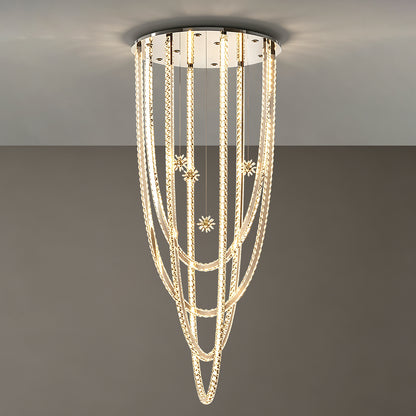 Luxury Villa Duplex Loft Hall High Ceiling Chandelier