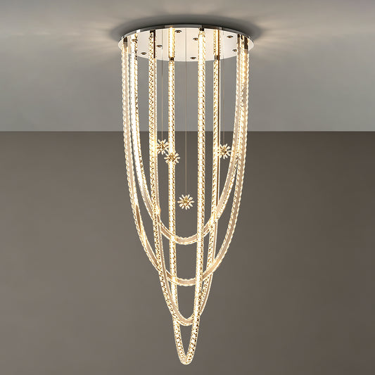 Luxury Villa Duplex Loft Hall High Ceiling Chandelier