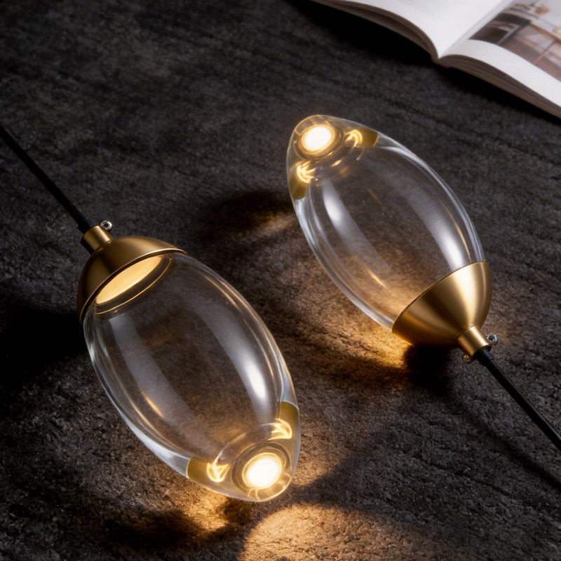 Stair Chandelier Luxury Crystal Chandelier Villa Duplex Loft Pendent Light Lighting Staircase High Ceiling Led Hanging Lamp