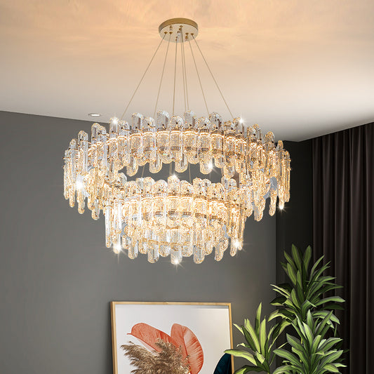 Luxury LED Ring Living Room Hanging Lamp