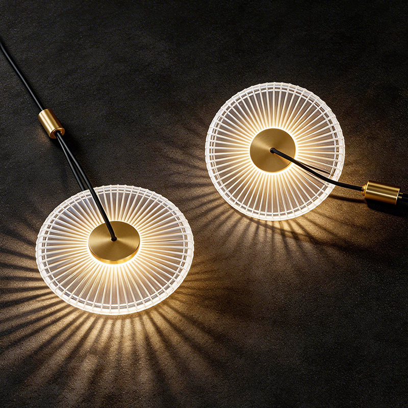 Modern Minimalist Stairs Chandelier Rotating Staircase Hanging Lights Acrylic Luxury Villa High Ceiling Pendent Light Lustre