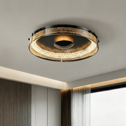 Modern Double Layer Circular Glass LED Ceiling Flush