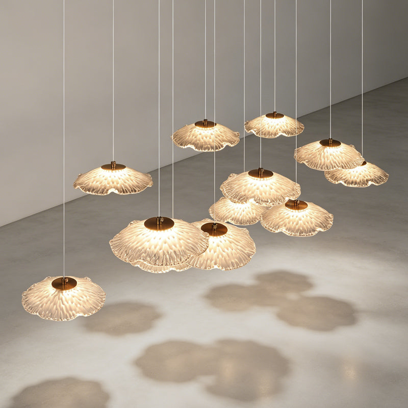 Modern Luxury Glass Chandelier Art Dining Room Island Bar Pendant Lamp Kitchen High Ceiling Hanging Lights