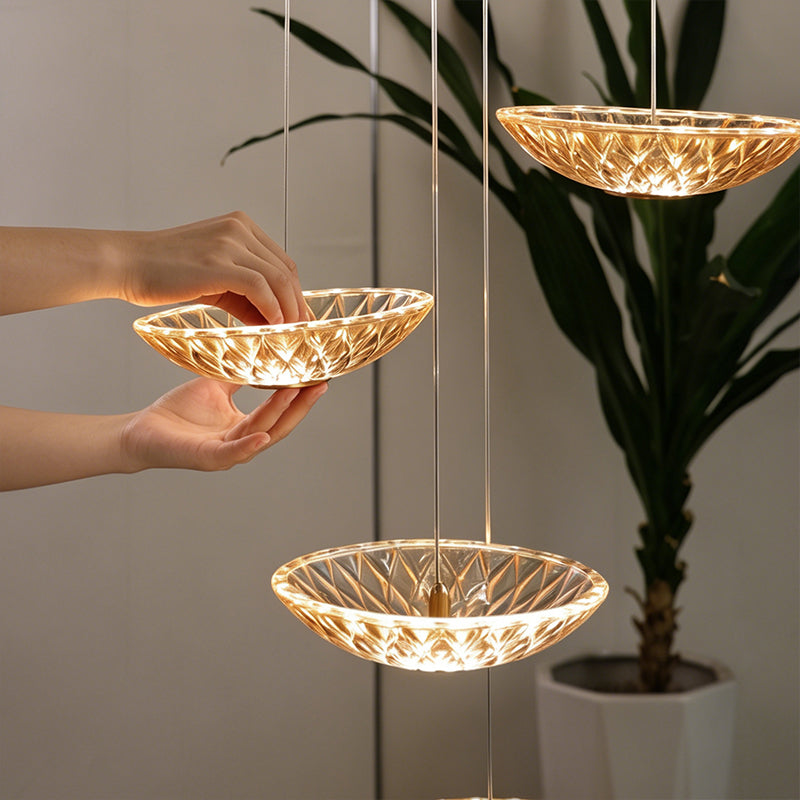 Modern LED Stair Designer Glass Pendant Light