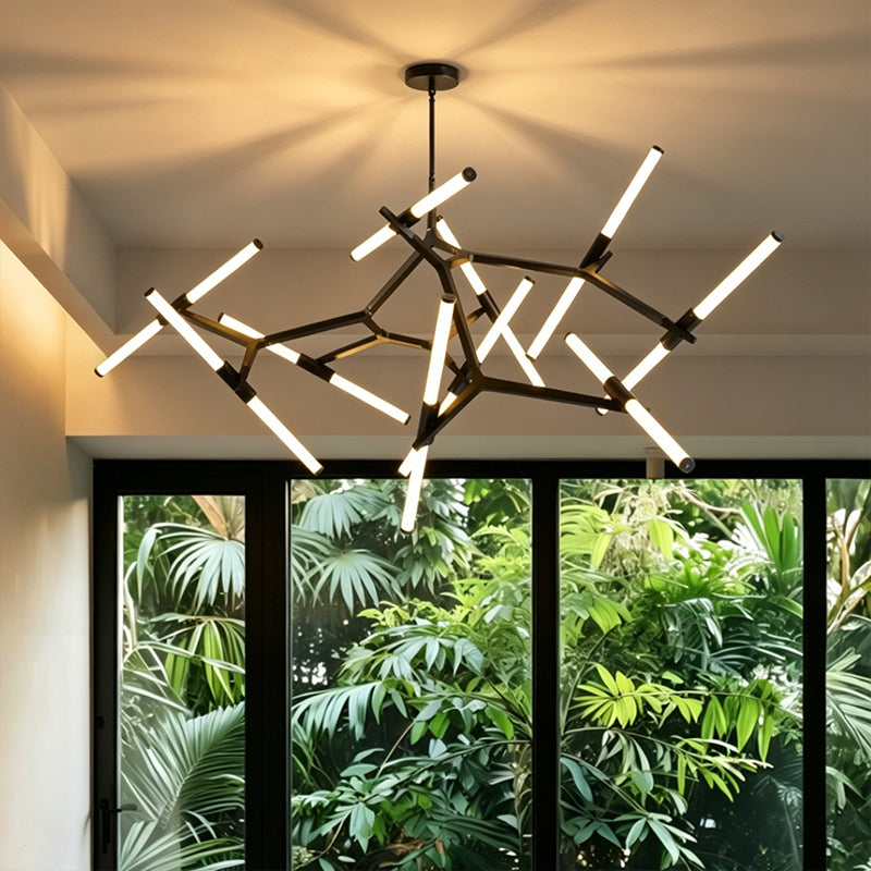 Nordic LED Tree Branch Pendant Lamp Dining Room LED Chandelier Over the Table Living Room Luxury Glass Pendant Light
