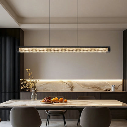 Modern Minimalist Linear Dining Room Pendant Light