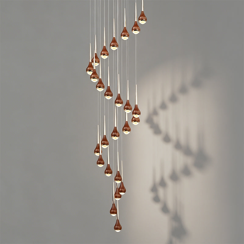 Stairs Chandelier Minimalist Modern Lighting Living Room Pendant Light Lustre High Ceiling Long Staircase Chandelier