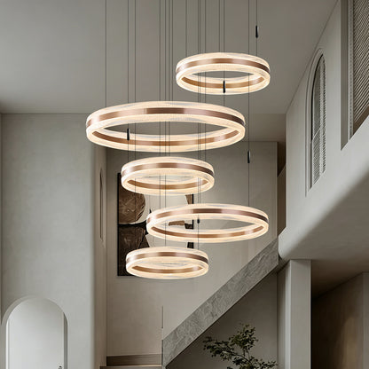 Modern Villa Duplex Loft Living Room Chandelier