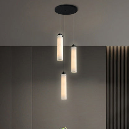 Marble Pendant Light for Stair Sitting Room Villa Staircase Chandelier Duplex Loft Chandelier High Ceiling Hanging Lights Lustre