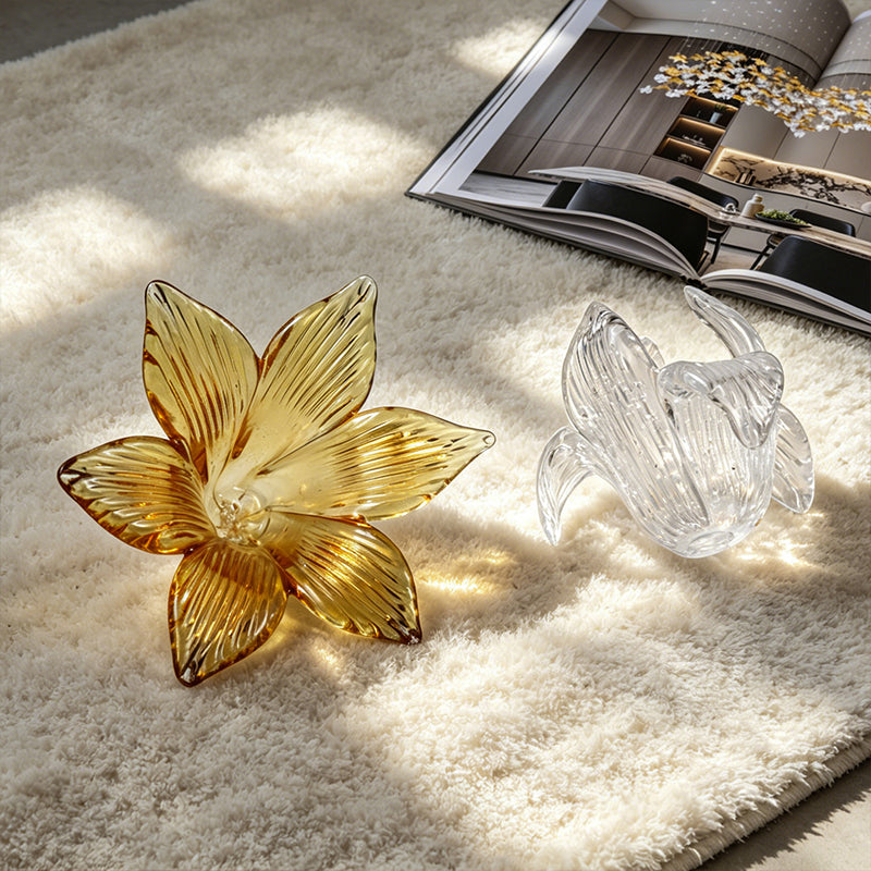 Dining Room Chandeliers Modern Villa Dining Table Island Pendant Lamp Creative Glass Flower Hanging Lamp
