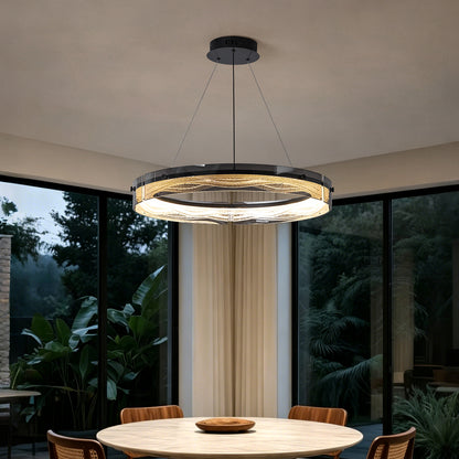 Luxury Simple Circular Glass Chandelier
