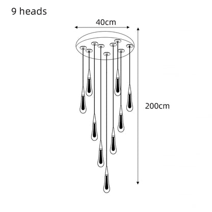 Modern Crystal Chandelier Staircase Chandelier
