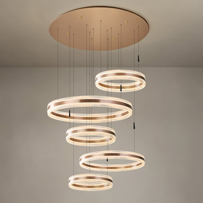 Modern Villa Duplex Loft Living Room Chandelier