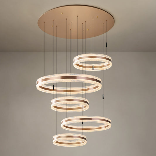 Modern Villa Duplex Loft Living Room Chandelier