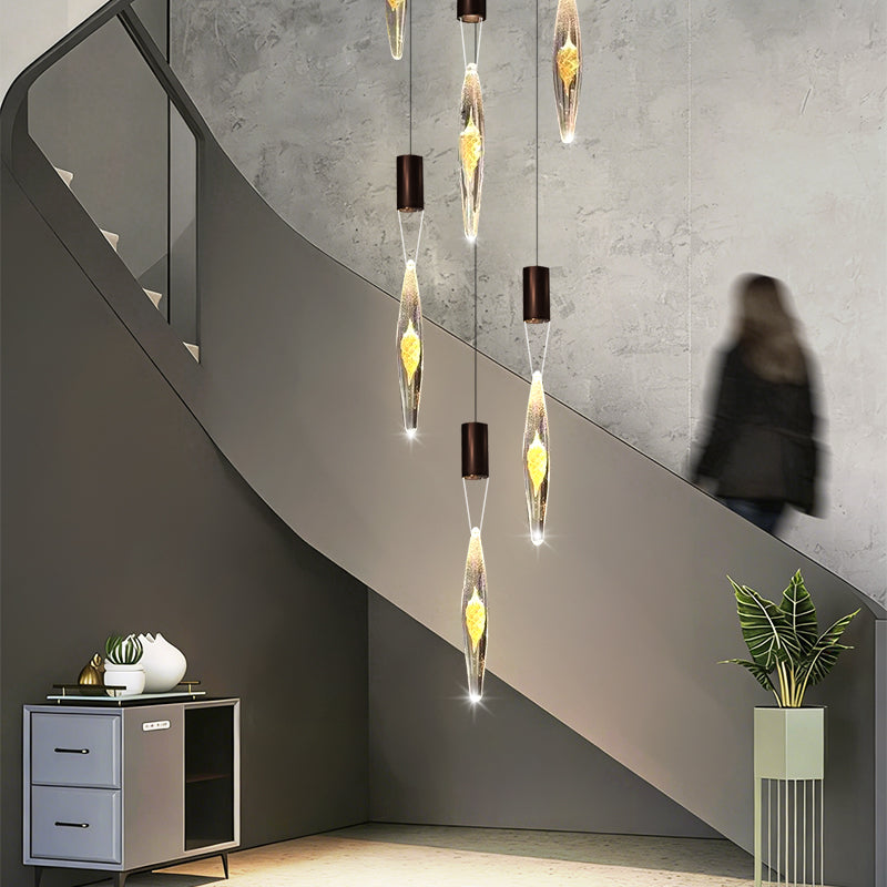 Modern Luxury Staircase LED Chandelier