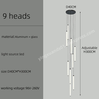 Modern Luxury Staircase LED Chandelier