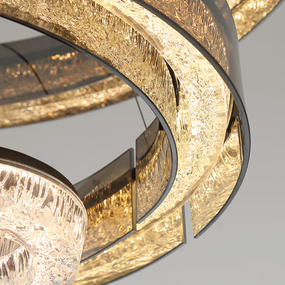 Luxury LED Ring Living Room Hanging Lamp