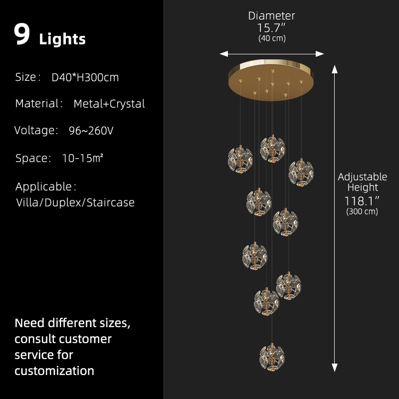 Staircase Chandelier Lustre Hanging Light